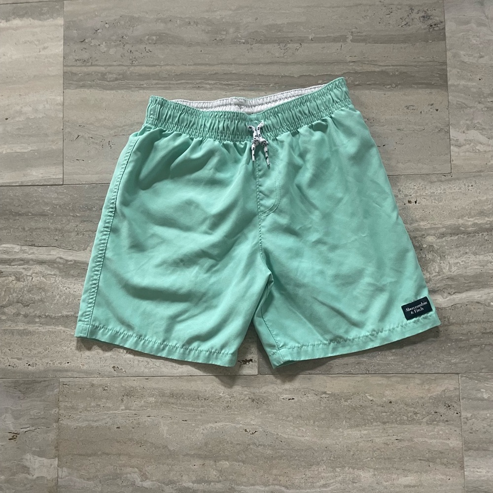 abercrombie kids boys mint green swim trunks